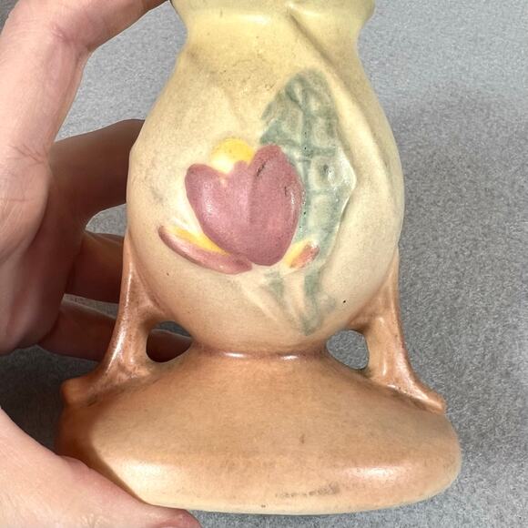 Vintage Hull Art Pottery Magnolia Vase & Candlestick Holders Set - Picture 13 of 13